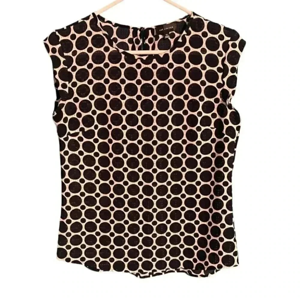 The Limited Black & White Polka Dot Top